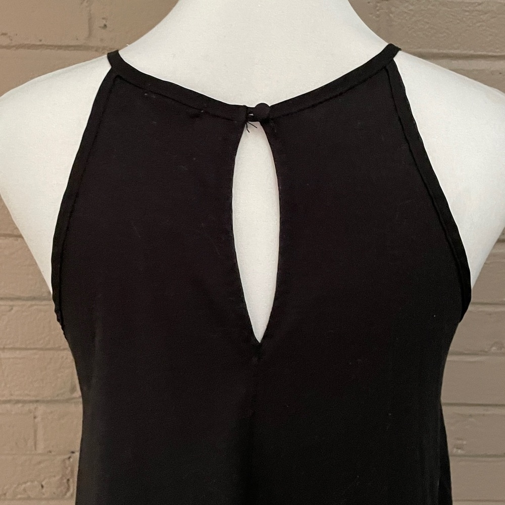 Ecote black sleeveless fringe top s - Picture 7 of 11